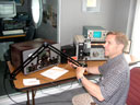 photo: Dale KW1I operating the new W1AW AM station