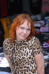 photo:  Pretty girl at vendor stand