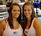 Photo:  Two pretty sisters at Xtreem machines